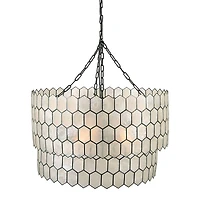 Hello Honey® Capiz 2-Tier Honeycomb Chandelier