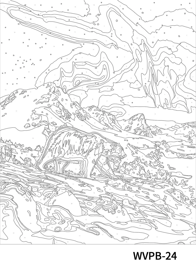 16" x 20" Polar Bear Paint-by-Number Kit by Artist's Loft™