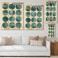Designart - Aquamarine Circles Blue Geometric Elements