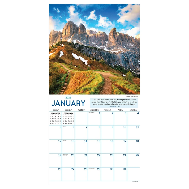 TF Publishing 2025 Paths to God Wall Calendar