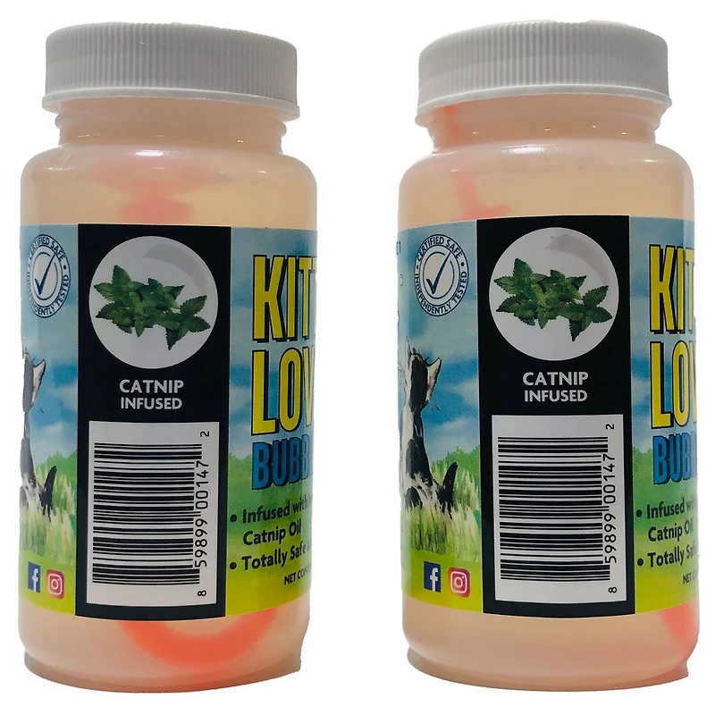 Kitty Love Bubbles™ 4 oz. Catnip Scented Bubbles for Cats, 2ct.