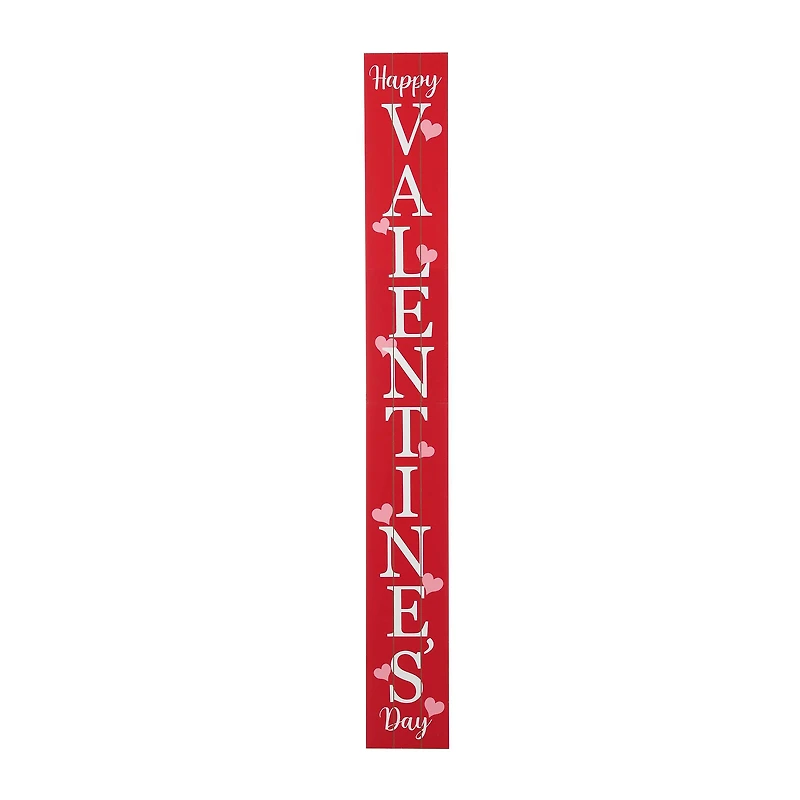 Glitzhome® 5ft. Wooden Happy Valentine's Day Porch Sign