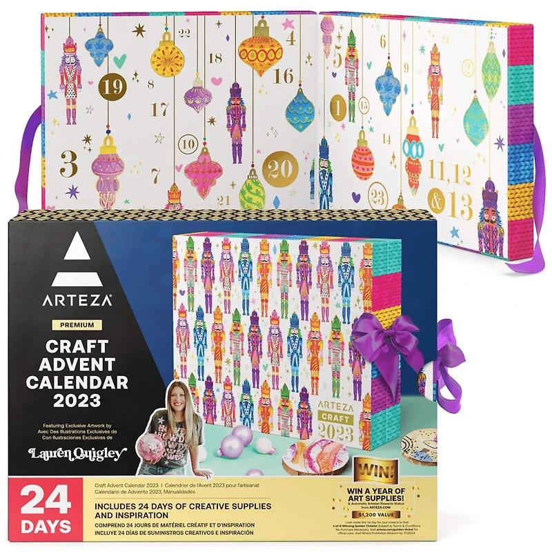Arteza® 24 Day Nutcracker Fine Art Christmas 2023 Advent Calendar