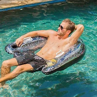 PoolCandy Glitterfied® 48" Black Onyx Glitter Sun Chair