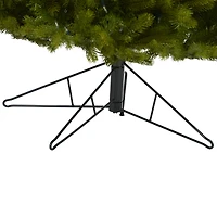 7ft. Pre-Lit Cambridge Spruce Flat Back Artificial Christmas Tree with Warm White Multifunction LED Lights