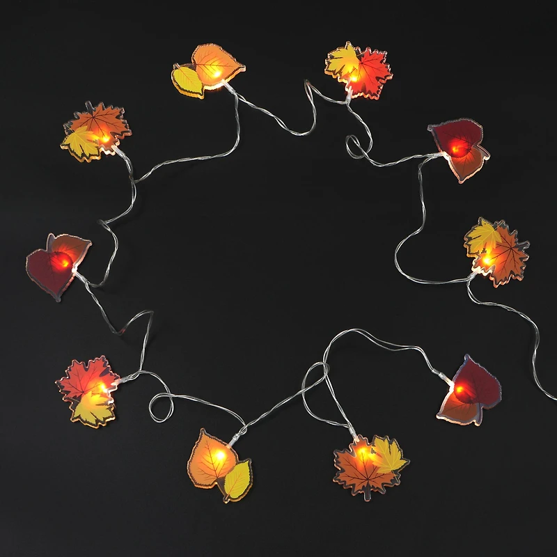 10ct. Warm White LED Acrylic Leaf String Lights by Ashland®
