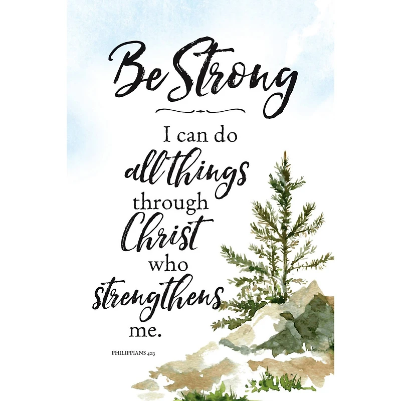 Be Strong Woodland Grace Series Wood Plaque With Easel