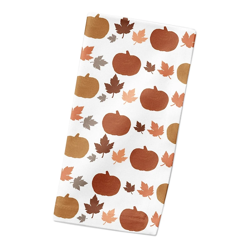 Simple Fall Icons Pattern Cotton Twill Napkin