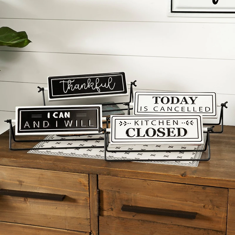 Reversible Signs with Stand Set