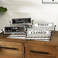 Reversible Signs with Stand Set