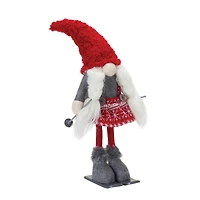 14.5" Plush Winter Gnome on Skis Set