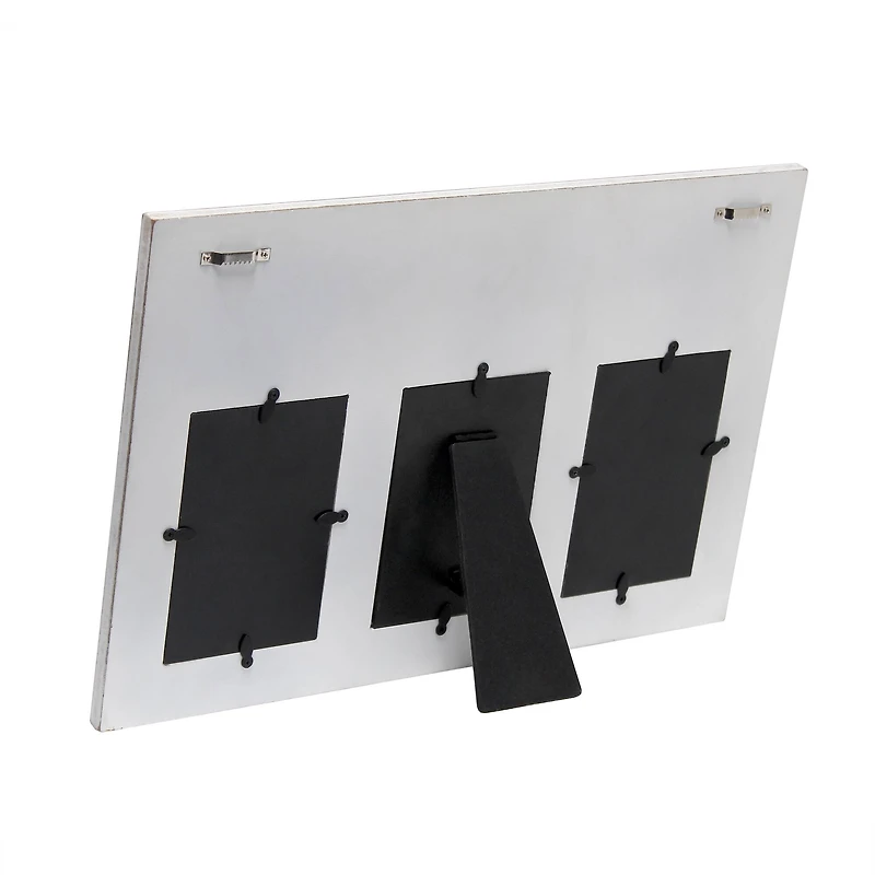 Elegant Designs Whitewash Memories 3 Photo Collage 4" x 6" Picture Frame