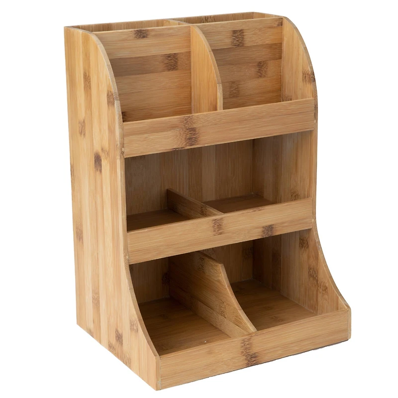 Mind Reader 8-Section Bamboo Organizer