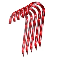 10ct. Candy Cane Lighted Christmas Pathway Markers