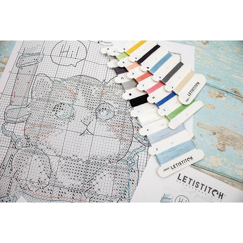 Letistitch Be Happy Counted Cross Stitch Kit