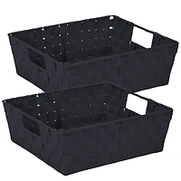 Simplify Black Large Storage Shelf Tote Set