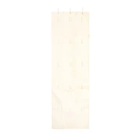 Household Essentials 68" Natural Cotton Over the Door Cap & Hat Organizer