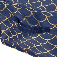 Honey Can Do Golden Scallop Print Stemware Storage Box Set