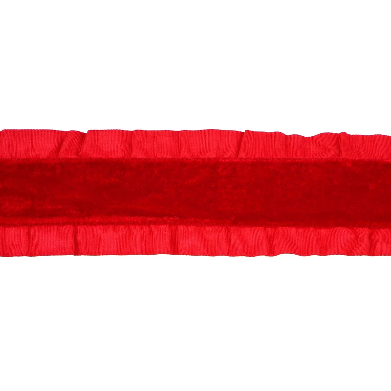 1.5" x 15ft. Red Ruffle Ribbon by Celebrate It®