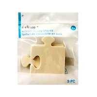 12 Packs: 9 ct. (108 total) Wooden Puzzle Shapes by Creatology™