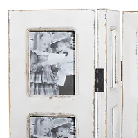 White Wood Farmhouse Room Divider Screen