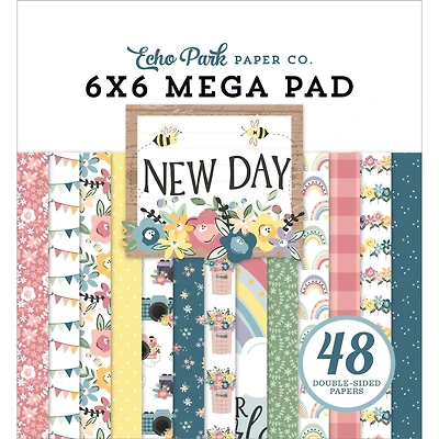 Echo Park™ Paper Co. New Day Double-Sided Mega Paper Pad, 6" x 6"