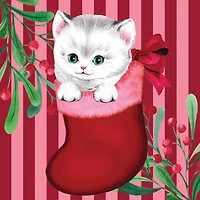 11" x 11" Christmas Cat Canvas Painting Kit by Artist's Loft™