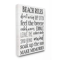 Stupell Industries Beach House Rules Canvas Wall Art