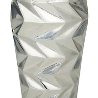Silver Aluminum Modern Vase, Set of 2" 20", 15"