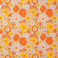 SINGER Retro Floral Cotton Fabric