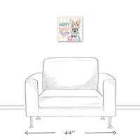 Happy Hippity Hop 12" x 12" Canvas Wall Art