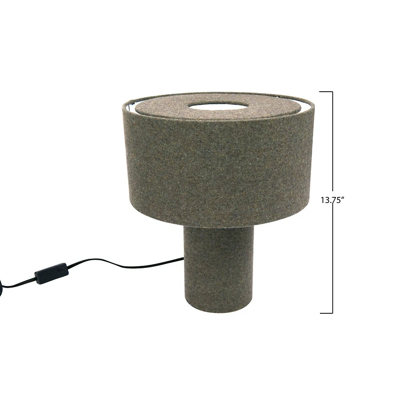 Hello Honey® Gray Wool Blend Table Lamp & Shade Set