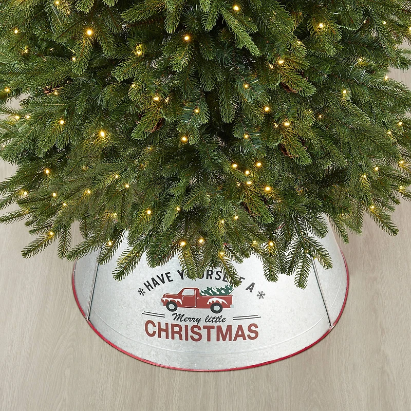 Glitzhome® Silver 26" Truck Metal Tree Collar