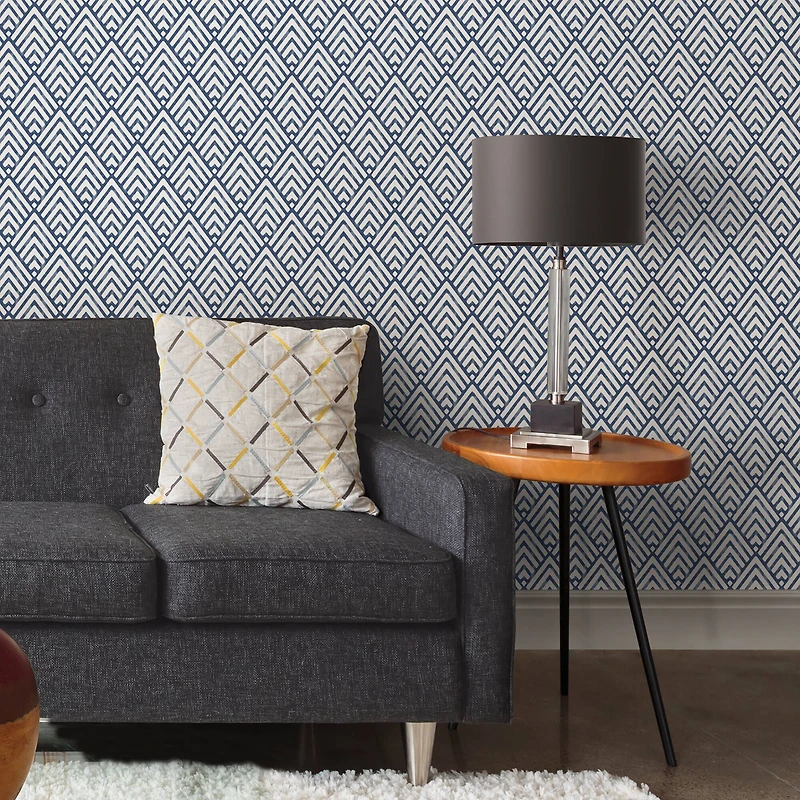 NuWallpaper Arrowhead Deep Blue Peel & Stick Wallpaper