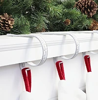 Haute Decor MantleClip™ Holly Whitewashed Stocking Holders, 2ct.