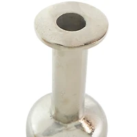 Silver Aluminum Taper Candle Holder with Rounded Bases Set