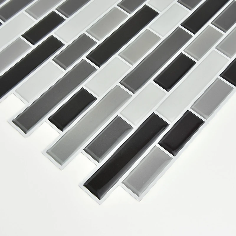 InHome Smoked Glass Peel & Stick Backsplash Tiles