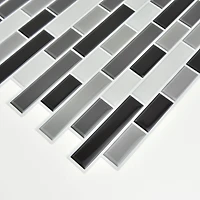 InHome Smoked Glass Peel & Stick Backsplash Tiles