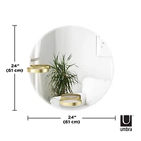Umbra 24" Perch Round Wall Mirror