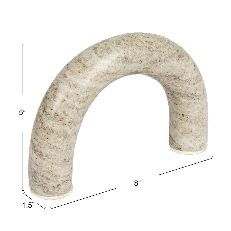 Hello Honey® 5" Beige Marble Arch Tabletop Shelf Décor