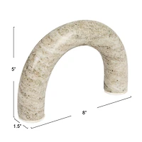 Hello Honey® 5" Beige Marble Arch Tabletop Shelf Décor