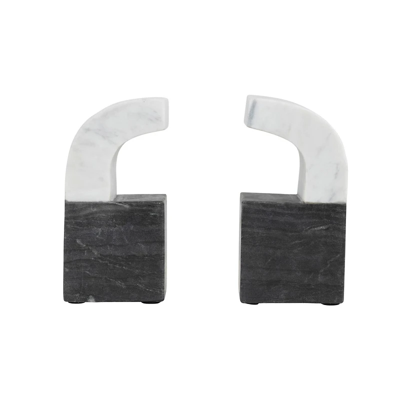 Hello Honey® 6'' Two-Tone Marble Bookends Set
