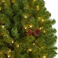5ft. Pre-Lit Pine & Pinecone Artificial Christmas Wreath