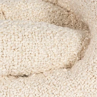 Hello Honey® Cream Woven Cotton Bouclé Knot Design Pillow