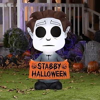 3.5ft. Airblown® Inflatable Halloween Universal Studios Michael Myers with Sign