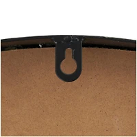 28" Light Brown Wall Clock with Black Metal Frame