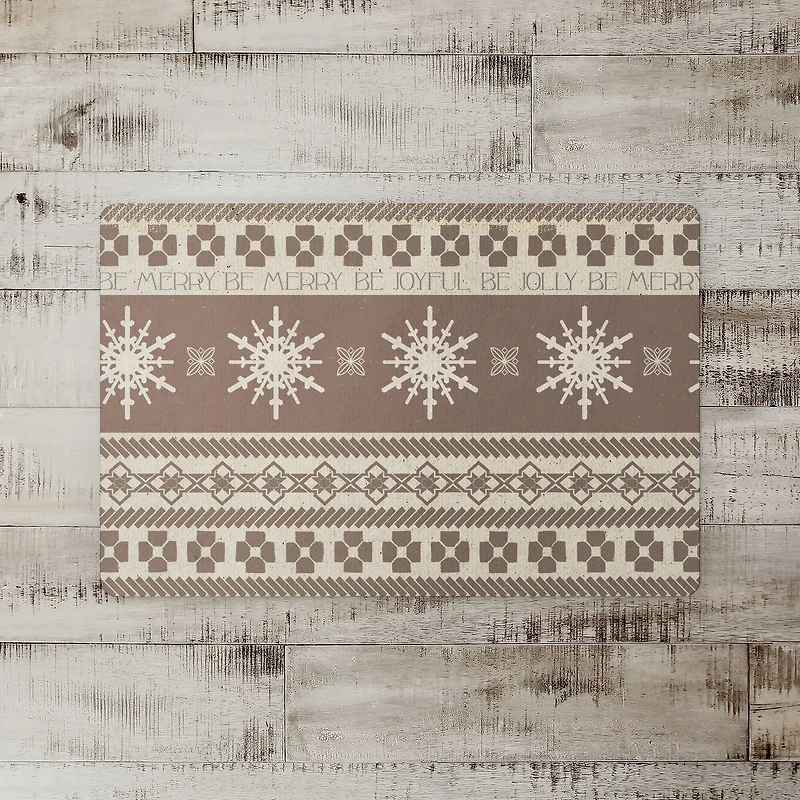 Designs Direct Christmas Neutral Sweater 27" x 18" Floor Mat