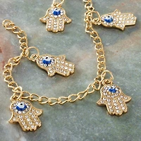 Gold Metal Hamsa Hand Beads, 14mm by Bead Landing™