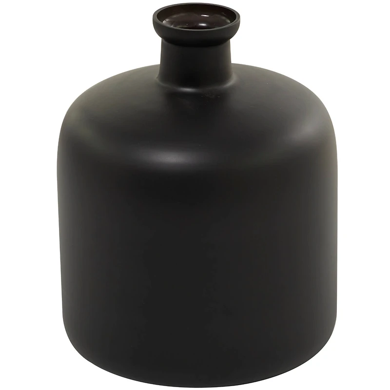 The Novogratz Black Glass Vase 10" x 10" x 12"