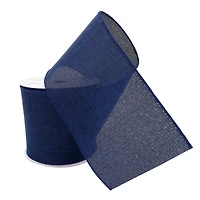 12 Pack: 4" x 18ft. Faux Linen Wired Ribbon by Celebrate It™ Décor